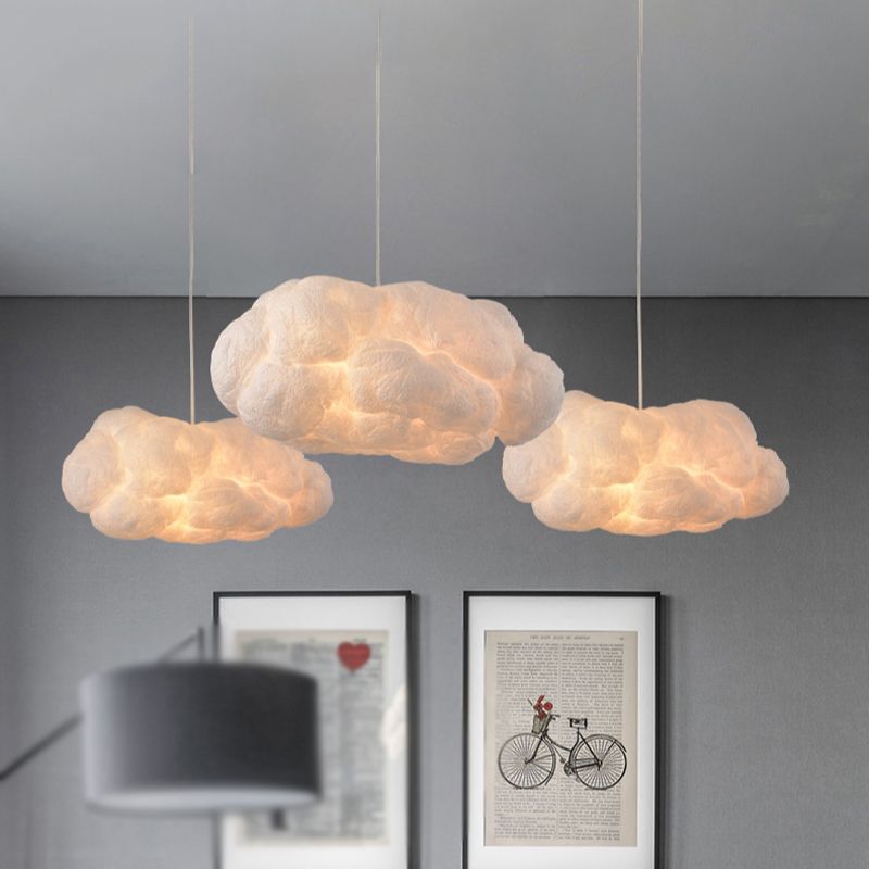 TranquilAura - LED Pendant Light in Cloud Shape for a Soothing Interior