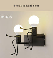 MetalMaster - Robot Wall Lamp Made of Wrought Iron