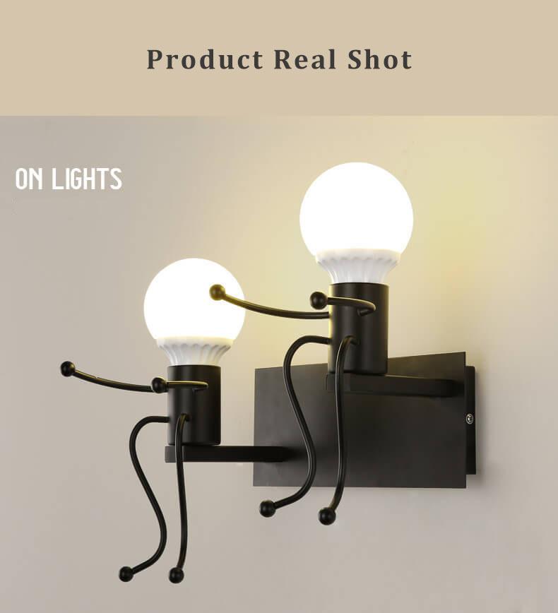 MetalMaster - Robot Wall Lamp Made of Wrought Iron