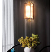ArtiLuxe - Minimalist 1-Light Wall Lamp "Chinese Elements" in Fabric