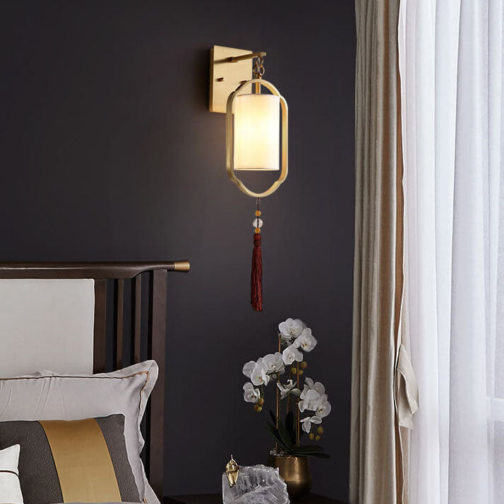 LightAtmosphere - Modern 1-light fabric wall lamp in Chinese style