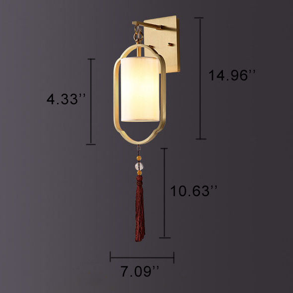 LightAtmosphere - Modern 1-light fabric wall lamp in Chinese style