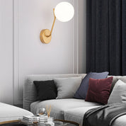 LumiArt - Modern wall lamp with glass spherical lampshade