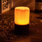 GlowWood - Table Lamp with Built-in Battery and Touch Control LED Lighting for Bedroom and Desk