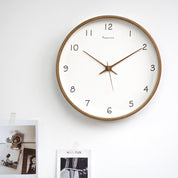 Simple Analogue Solid Wood Wall Clock for Home - Timeless and Elegant!