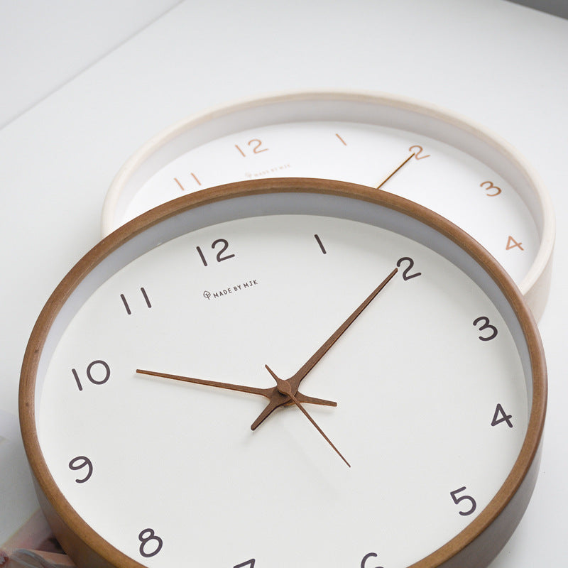 Simple Analogue Solid Wood Wall Clock for Home - Timeless and Elegant!