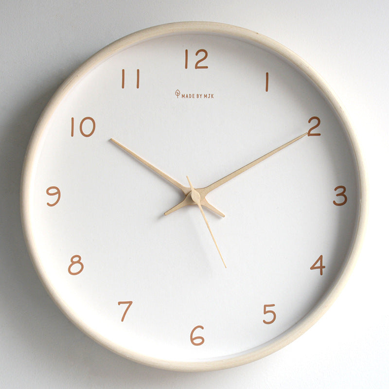 Simple Analogue Solid Wood Wall Clock for Home - Timeless and Elegant!