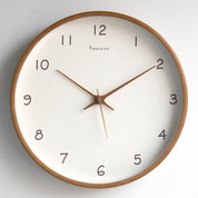 Simple Analogue Solid Wood Wall Clock for Home - Timeless and Elegant!
