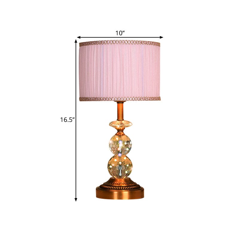 KristalGlow - Table Lamp with Tapered Shape and Faceted Crystal Balls