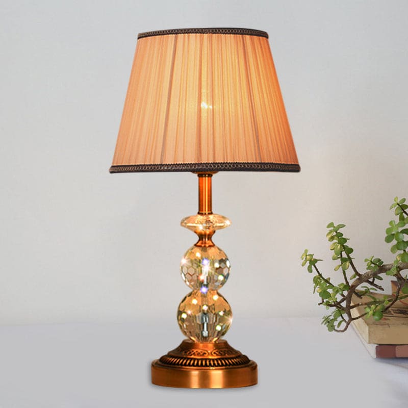 KristalGlow - Table Lamp with Tapered Shape and Faceted Crystal Balls