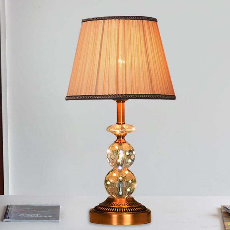 KristalGlow - Table Lamp with Tapered Shape and Faceted Crystal Balls