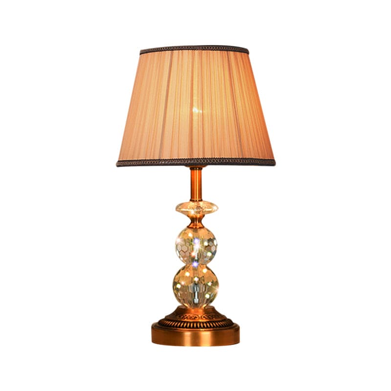 KristalGlow - Table Lamp with Tapered Shape and Faceted Crystal Balls