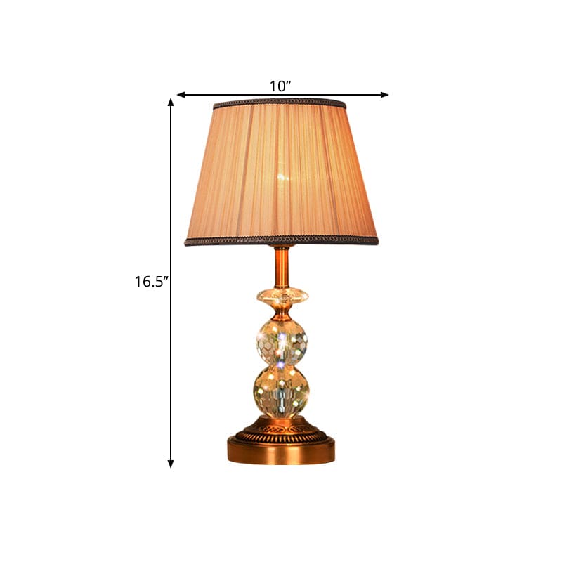 KristalGlow - Table Lamp with Tapered Shape and Faceted Crystal Balls