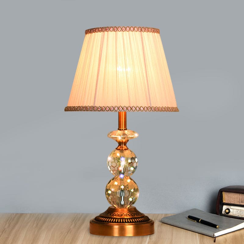 KristalGlow - Table Lamp with Tapered Shape and Faceted Crystal Balls