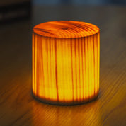 GlowWood - Table Lamp with Built-in Battery and Touch Control LED Lighting for Bedroom and Desk