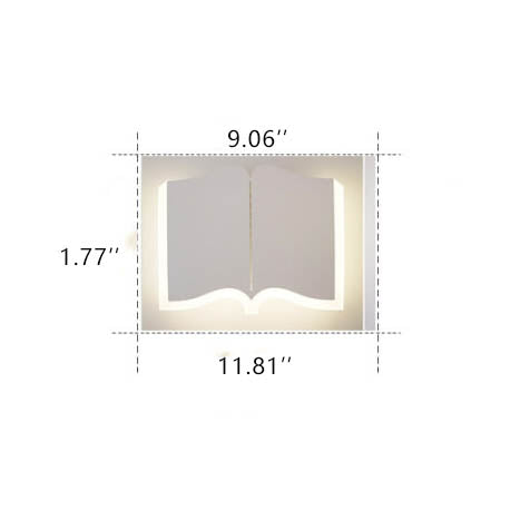 LichtHaus - Modern book-shaped LED wall lamp made of iron