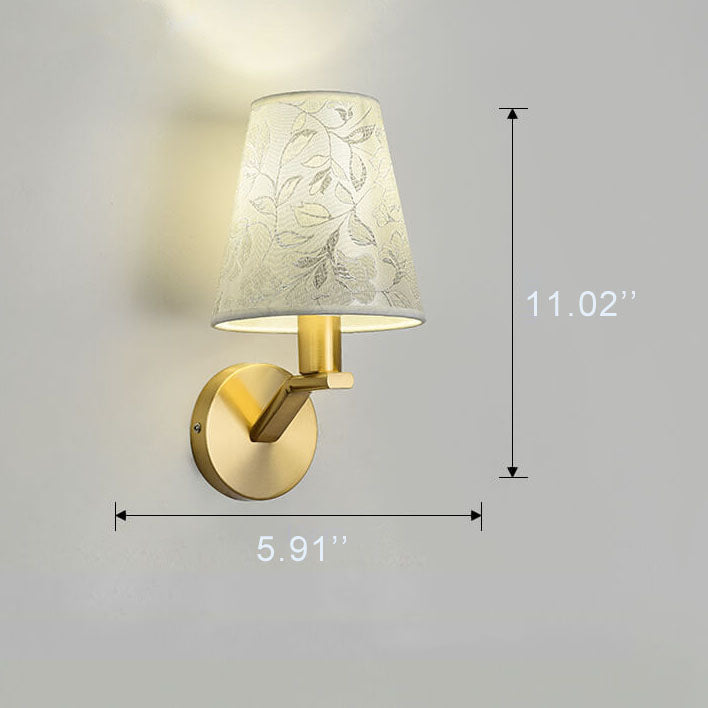 LichtBloeier - Modern Fabric Dome Wall Lamp with 1 Light Arm