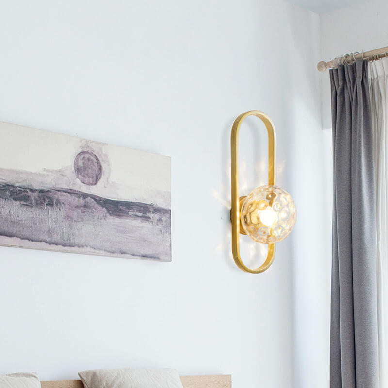 Light Circle - Modern wall lamp with glass globe and circular design