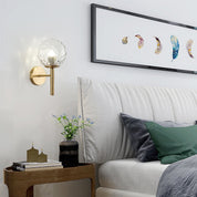GlowBall - Modern glass globe wall lamp with 1 light and globe arm