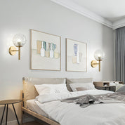 GlowBall - Modern glass globe wall lamp with 1 light and globe arm