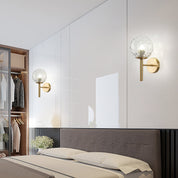 GlowBall - Modern glass globe wall lamp with 1 light and globe arm
