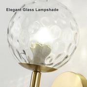 GlowBall - Modern glass globe wall lamp with 1 light and globe arm