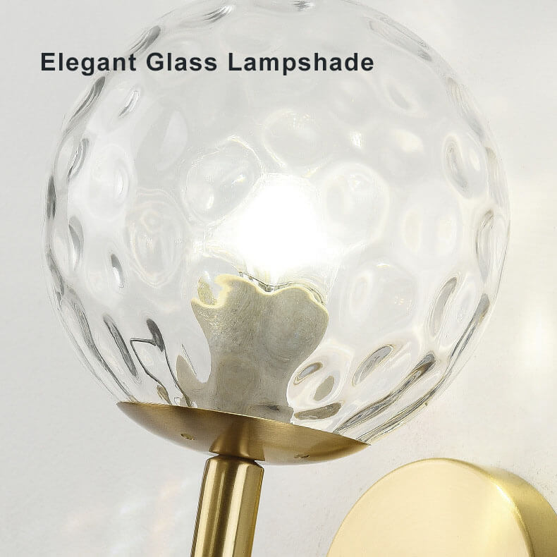 GlowBall - Modern glass globe wall lamp with 1 light and globe arm