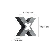 Modern Waterproof X-Shaped LED Wall Light with 4 Lights for Outdoor Use