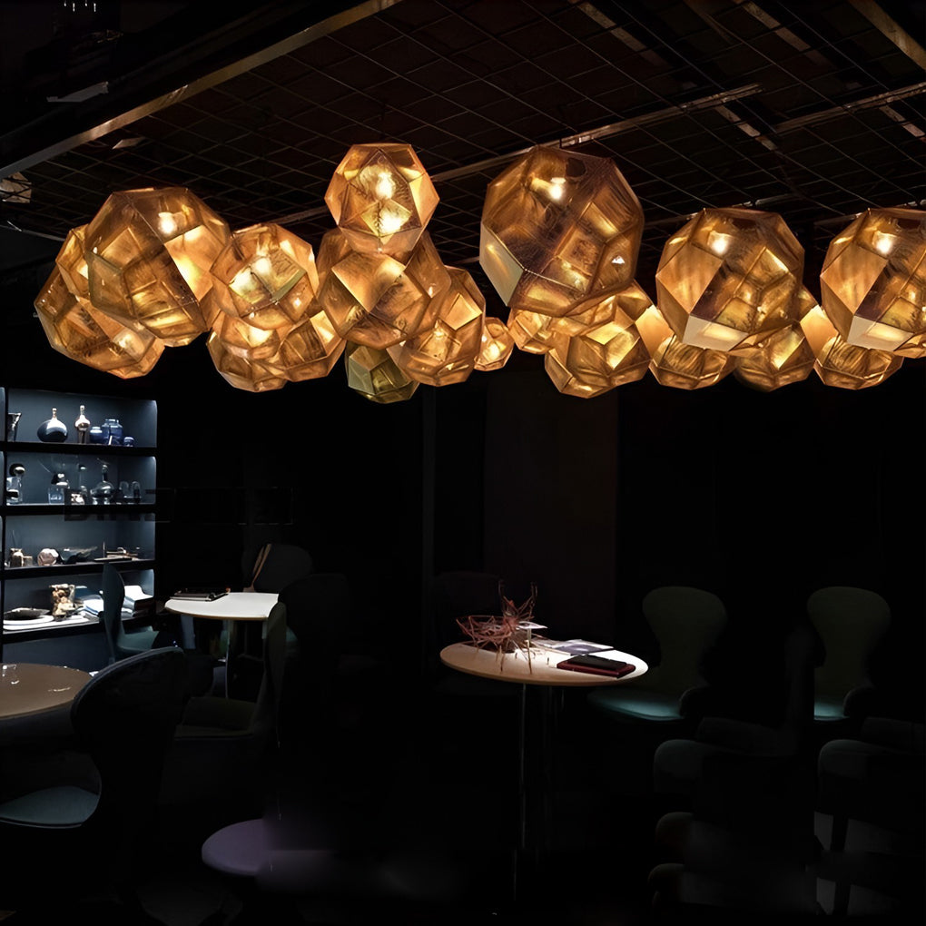 LightDesign - Geometric Round Pendant Lamp in Electrolytic Metal