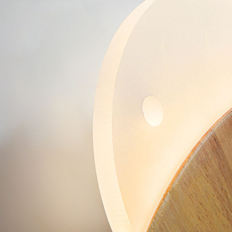 Scandinavian Creative Simple Wooden Art Small Fish LED Wall Lamp