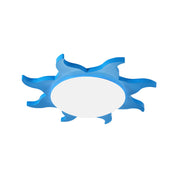 Ceiling Lamp in Sun Shape - Wooden and Acrylic Cartoon