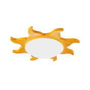 Ceiling Lamp in Sun Shape - Wooden and Acrylic Cartoon