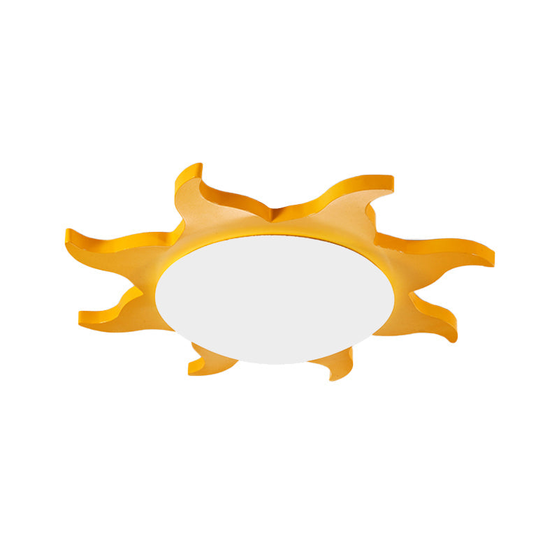Ceiling Lamp in Sun Shape - Wooden and Acrylic Cartoon