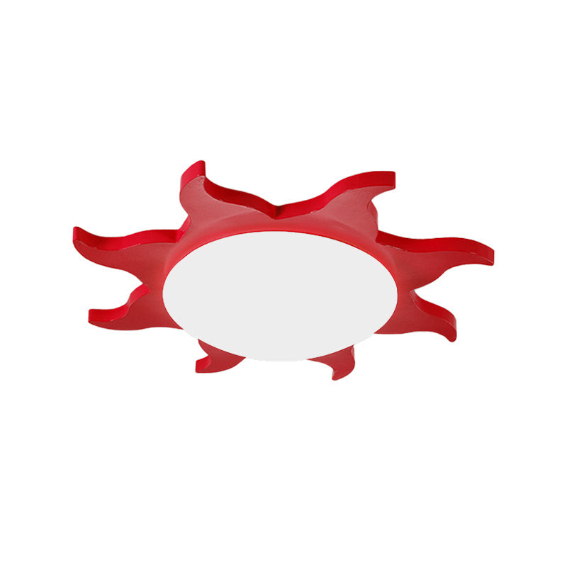 Ceiling Lamp in Sun Shape - Wooden and Acrylic Cartoon
