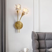 FloraLuxe - Modern flower-shaped wall lamp with two lights