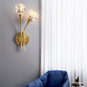 FloraLuxe - Modern flower-shaped wall lamp with two lights