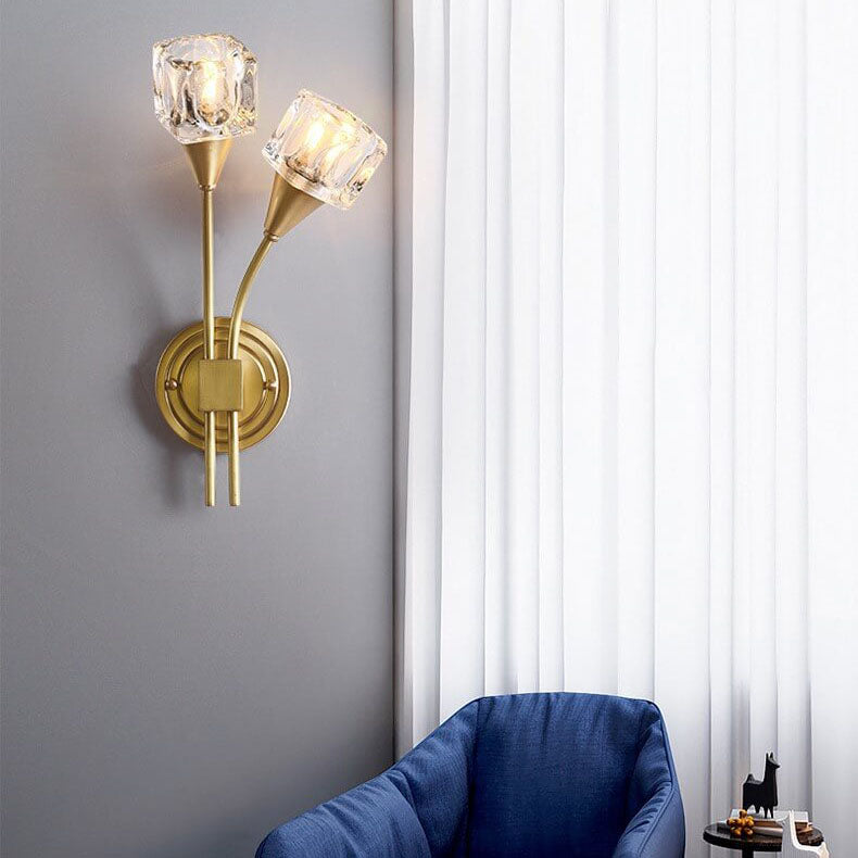 FloraLuxe - Modern flower-shaped wall lamp with two lights