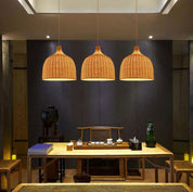 Rattan and Bamboo Pendant Light for the Kitchen