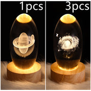 3D Galaxy Crystal Ball LED Night Light