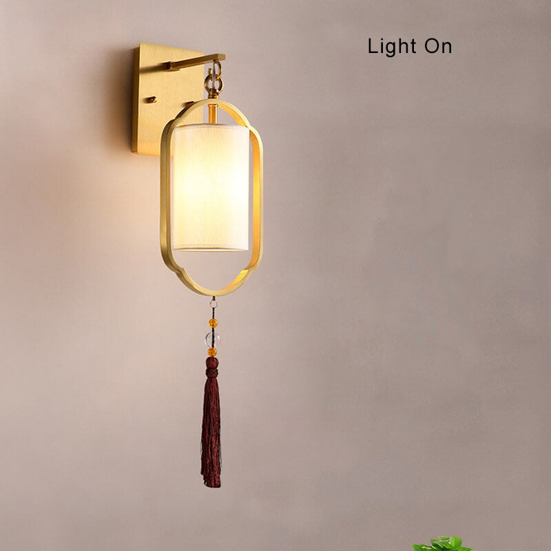 LightAtmosphere - Modern 1-light fabric wall lamp in Chinese style