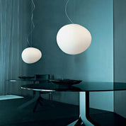 PebbleLumi - Minimalistic Pendant Lamp in Cream Glass