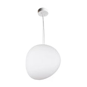 PebbleLumi - Minimalistic Pendant Lamp in Cream Glass