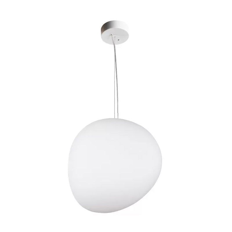 PebbleLumi - Minimalistic Pendant Lamp in Cream Glass