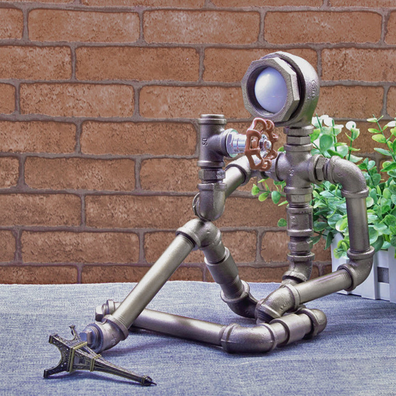 LightCraft - Industrial Iron Pipe Man Night Light