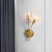 FloraLuxe - Modern flower-shaped wall lamp with two lights