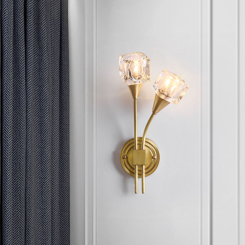 FloraLuxe - Modern flower-shaped wall lamp with two lights