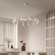 EvetteLuxe - Modern LED Chandelier in Gold and Black