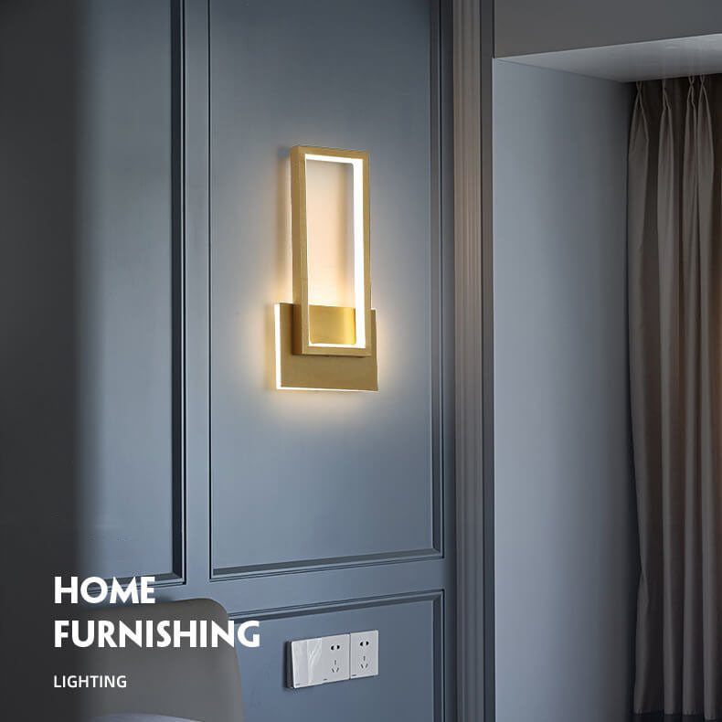 LumiDazzle - Luxe gold LED wall lamp with minimalist design