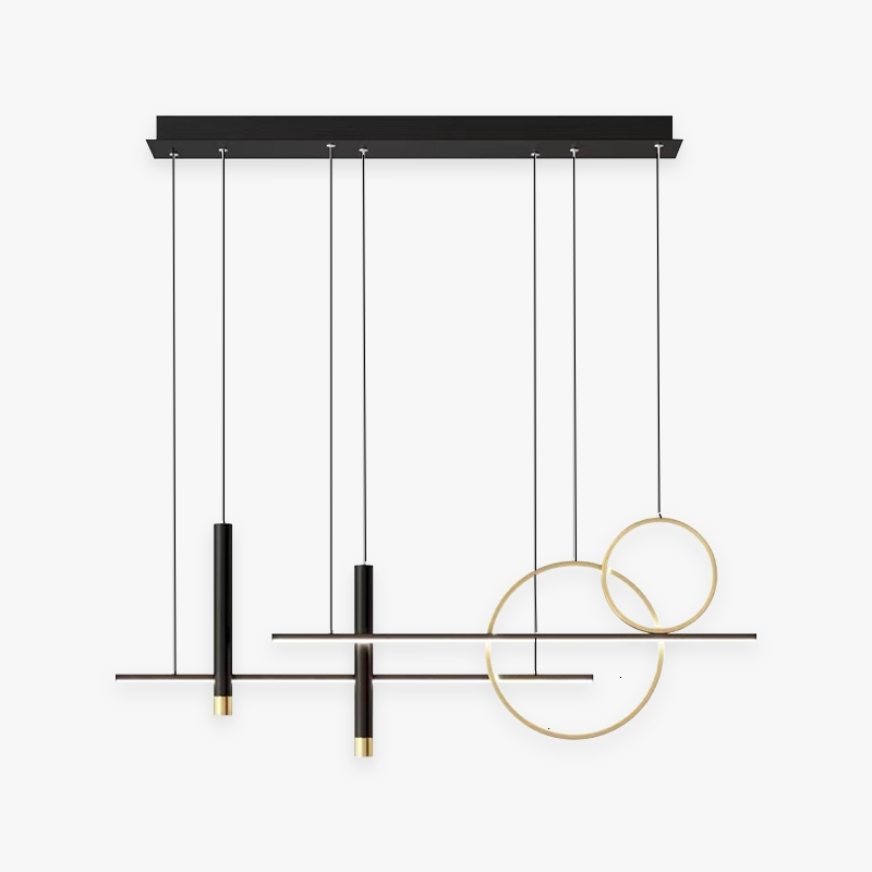 MadinaGlow - Elegant Black Metal LED Chandelier