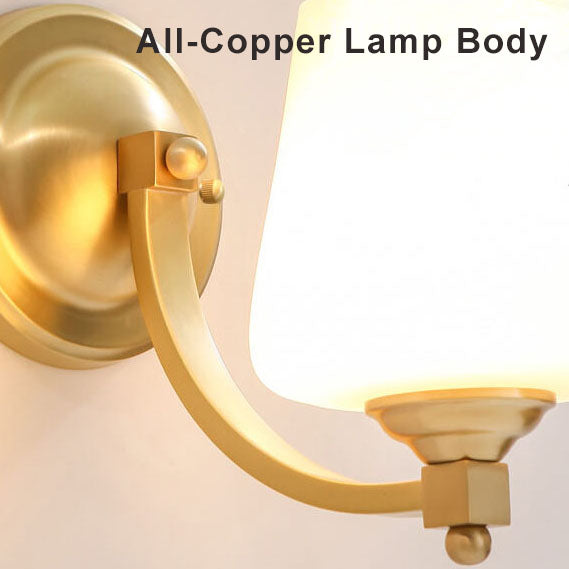 GlasGloed - Modern glass wall lamp with cylindrical shade